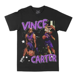 Vince Carter Dunk Champion Graphic Tee, Y2K Rap Streetwear T-Shirt, Unisex Crew Neck, Vintage Hip-Hop Graphic, Sports Style, Casual Cotton Fit