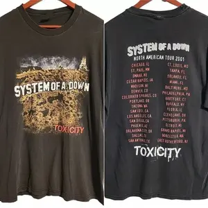 System Of A Down Tour Shirt, System Of A Down Toxicity Tour T-shirt, Soad Shirt
