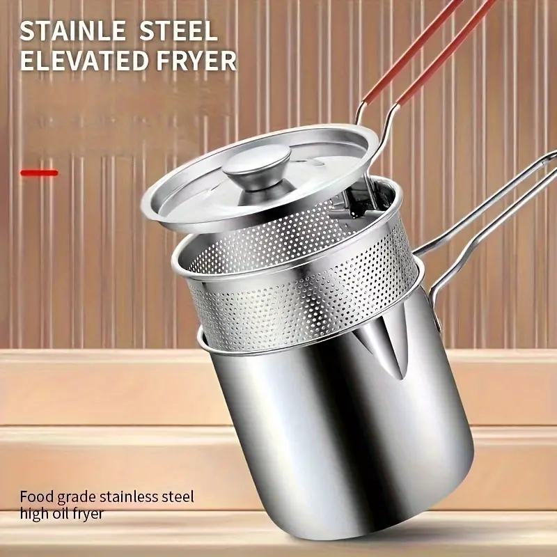 1 set of stainless steel frying pans, Tianluo Lady stir-fry pan, stainless steel deep fryer, household kitchen mini frying pan, small egg boiler, Cookware, Cooking, multi-functional suitable for induction cookers and gas stoves
