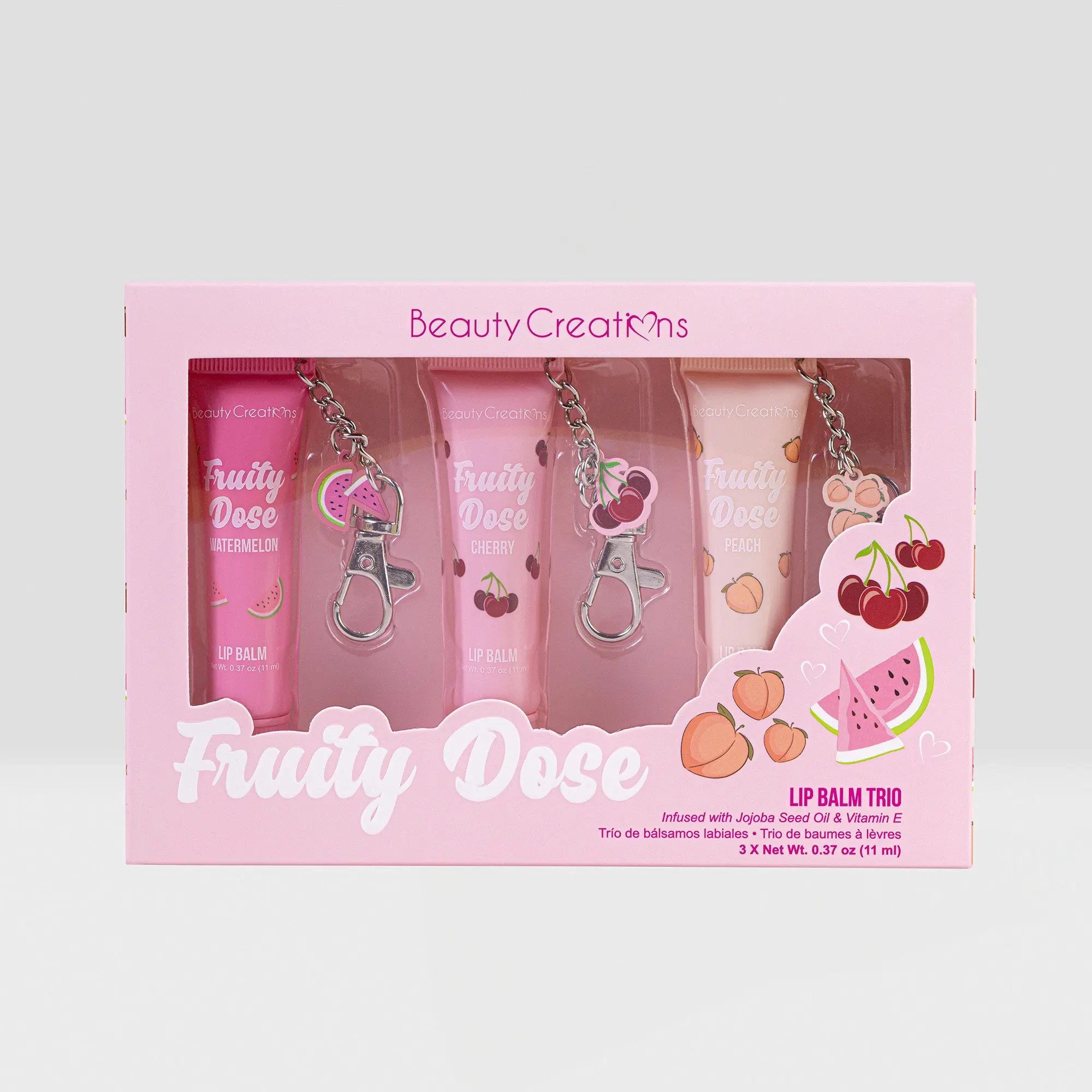 Beauty Creations - Fruity Dose Keychain Lip Balm Trio Set
