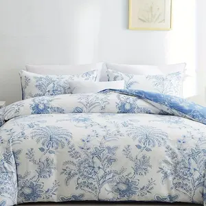 Floral Pattern Duvet Cover Set, 1 Set Including 1 Duvet Cover & 2 Pillowcase without Filler, Soft Comfortable Bedding Set for Home Bedroom Hotel, Decorative Duvet Cover