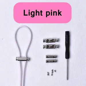 1Pair Elastic Buckle Shoelaces No Tie Shoelaces Metal Lock Button Shoelace Kids Adult Quick Lazy Sneakers Shoes Lace Shoestrings Footwear Comfort