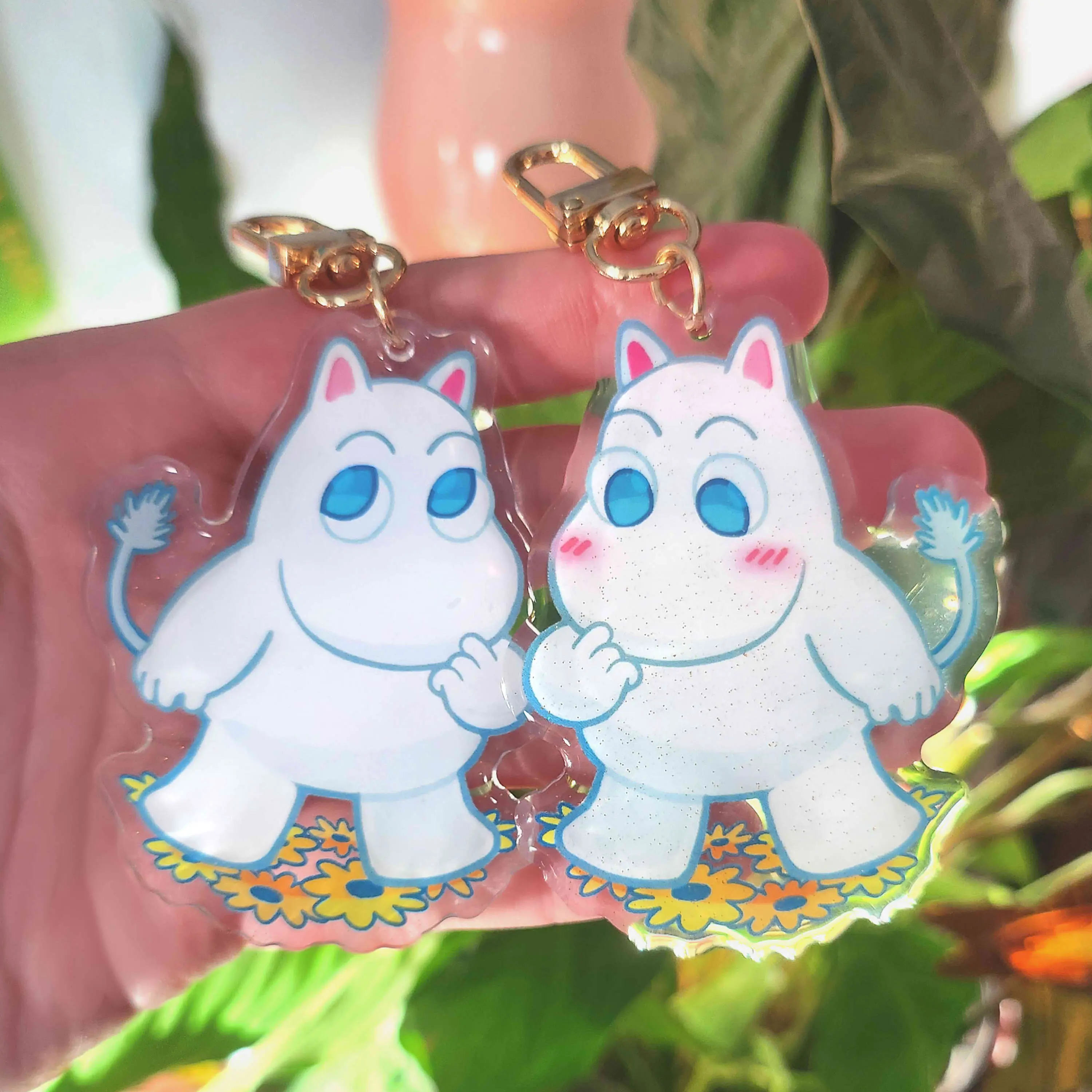 White Hippo Keychain White Hippo Keychain