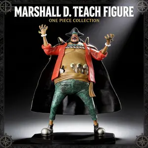 One Piece Marshall D. Teach Collectible Figure, 27cm Height, Replacable Hands & Hat, Dynamic Poses, Perfect for Collectors