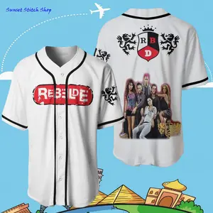 Rebelde Tour Baseball Jersey / Soft Poly-Cotton / For Men & Fans / Soy Rebelde RBD Tour Jersey / Concert & Streetwear / #RBD #SoyRebeldeTour #MensJersey #ConcertOutfit