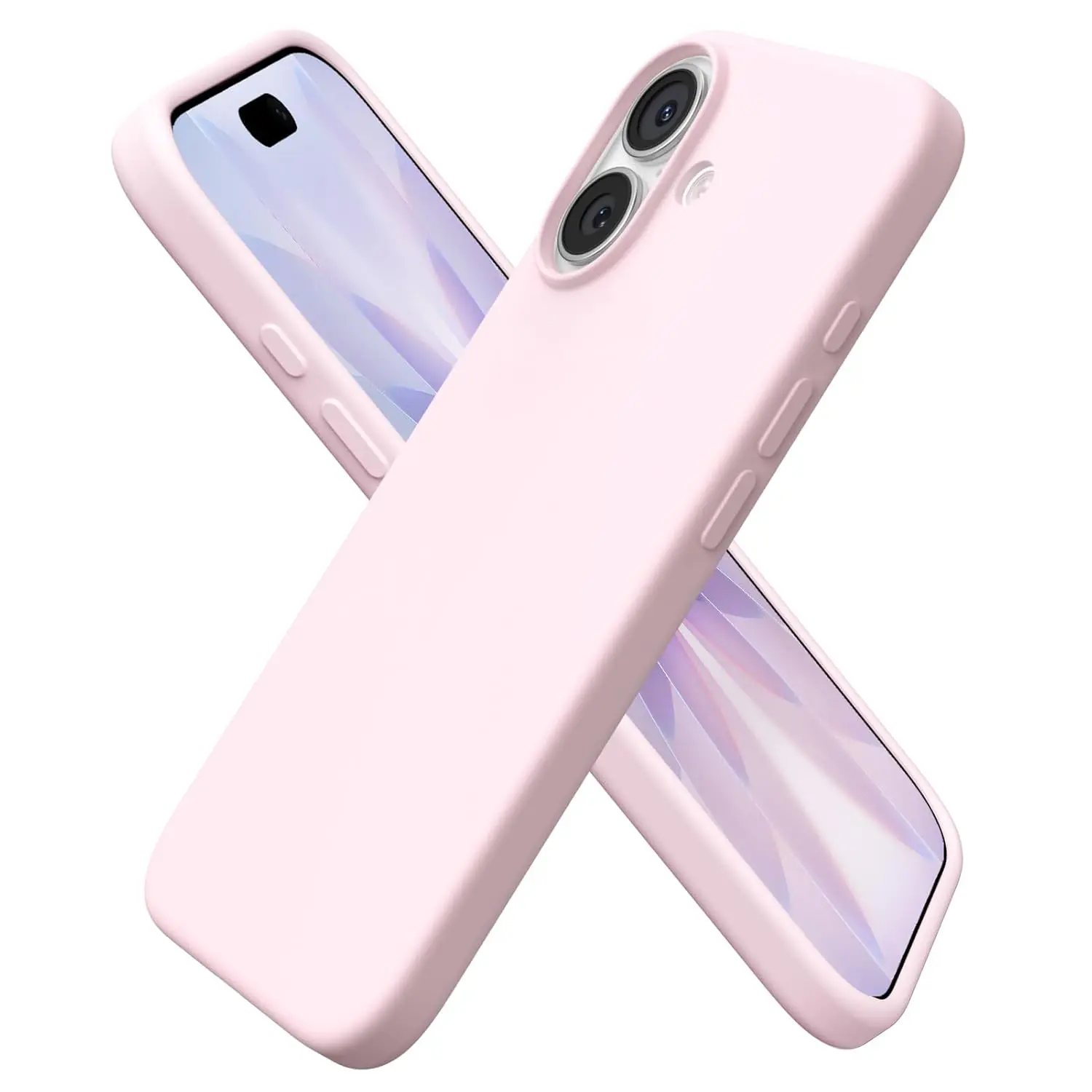 Chalk Pink Silicone Case for iPhone 17 with Soft Full-Body Protection