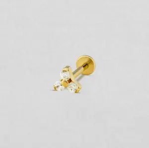 TOP TRINITY Gold Titanium Piercing Jewelry for Various Piercings - Elegant and Durable Design