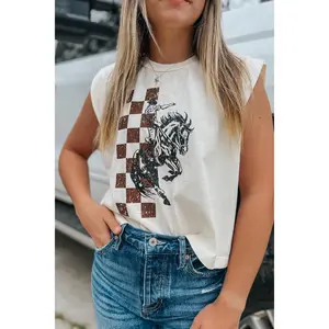 Buck Wild Checkered Muscle Tank