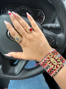 Luxury Rings Against  for Women, Stainless Steel Hollow Open Ring, Gold Color, Lucky Cubic Zirconia Jewelry, Rings for Women