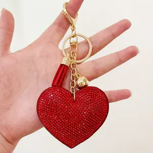 1pc Women's Keychain - Heart-Shaped Rhinestone with Lobster Clasp, Cute Love Keys Accessory for Daily Wear, Parties & Gifts for,, Ladies - Fashion Key Ring