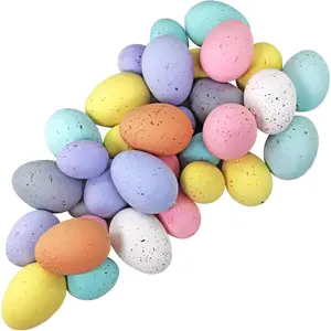 32 Pcs Assorted Faux Foam Speckled Eggs - Decorative Pastel Eggs for DIY Easter Wreath, Centerpiece, Bowl, Basket Fillers, Party Favors, Gifts, Spring, Home, Wedding, Table Decor