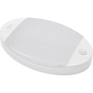 Facon Oval RV Motion Sensor Light - 4W 280LM Warm White (3400K) 12V RV Interior Lighting, LED Ceiling Dome Lights for RV Camper Motorhome Boat