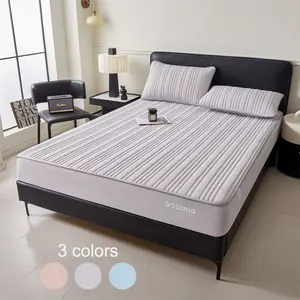 2/3pcs Cooling Ice Silk Fitted Sheet Set with Pillowcases, Spandex Cooling Fabric Mattress Cover, Elastic Non-Slip Deep Pocket, Soft Breathable Bedding for Bedroom