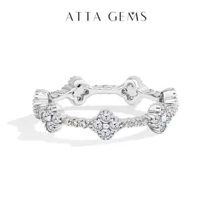 Color Synthetic Round Moissanite Rings for Wome 925 Sterling Silver Engagement Wedding Classic Rings Party Gift Fine Jewelry New R261