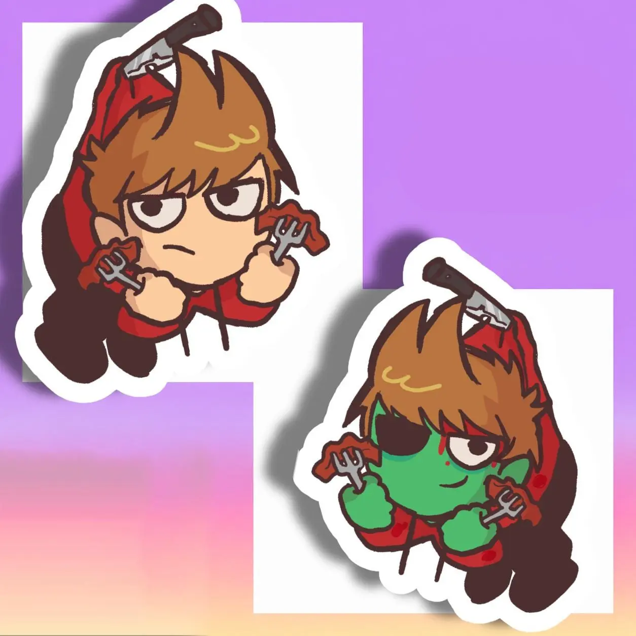 EDDSWORLD KEYCHAINS, EDD, TORD, MATT, TOM
