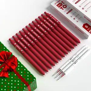 STAGEEK Red Gel Pens, 12Pcs Quick Dry Red Ink Pens with 3 Extra Refills, Fine Point Retractable Smooth Writing Pens for Journaling, Note Taking, School Supplies, Nurse Aesthetic, Office(Red &Black & Blue)