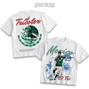 SPORTREIGN Mexico Team  Men's T-shirt, Soccer Fan Shirt, Chivas Fan Merchandise, Football Shirt, Mexico Soccer Graphic Tee Over Size, 100% cotton Shirt, Gift For Him, Made In USA.