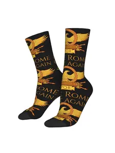 Unisex Make Rome Great Again Socks, SPQR Roman Eagle Print, Funny History Buff Gift