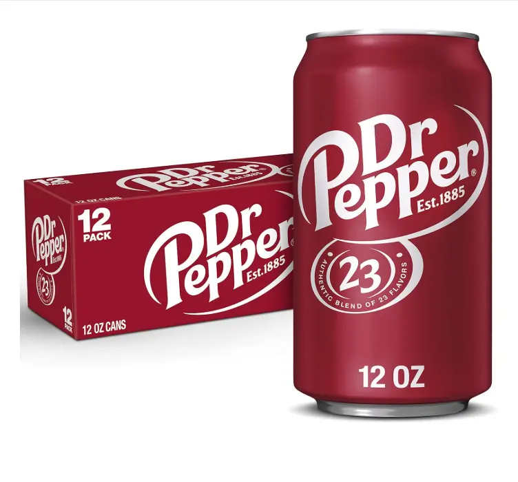 Dr Pepper Soda, 12 fl oz cans, 12 pack