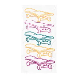 Skateboard Beach Towel
