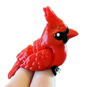 Articulated Mini Cardinals | 3D printed plastic articulated cardinal fidget toy for fun and stress relief - Decor Multicolor Gift