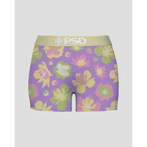 PSD Women's Pastel Blossom Boy Short Underwear - Comfortable, Breathable, Ultra-light Fabric
