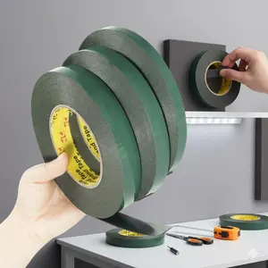 Dual-Sided Black Sponge Tape - Vibration Damping, Slip-Resistant, Waterproof Adhesive for Home DIY, Auto Trim, Sealing, Anti-Slip, Cushioning, Easy Cut Anti-Tear Foam Strip for Walls & Car Decor, Waterproof Caulk Tape