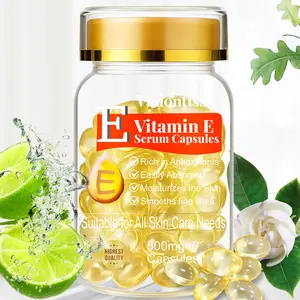 Vitamin E Facial Serum Capsules, 60 Pcs – Smooths Wrinkles, Hydrates, Moisturizing, Lightweight, Fast-Absorbing & Travel-Friendly
