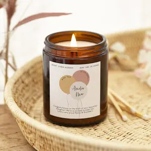 New Baby Gift, New Mum Personalised Scented Candle, Christmas Gift