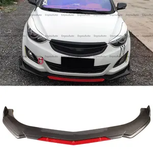 For Hyundai Elantra Universal Front Bumper Lip Spoiler Splitter Carbon Fiber