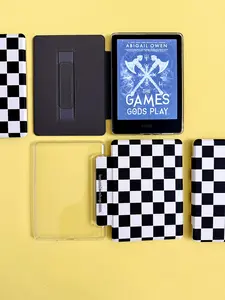 The Best of Both Kindle Case Cover with Clear Back and Cover Strap - Classic Checkers - 10th + 11th + 12th Gen Paperwhite, Kindle Basic, and Kindle Oasis