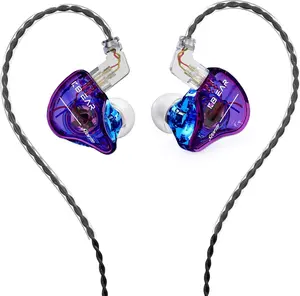 KBEAR Storm in-Ear Monitor Crystal Clear Sound Headset,Single DD IEM with Microphone, Wired Earbuds Detachable Audio Cable for Video/Music/Calling