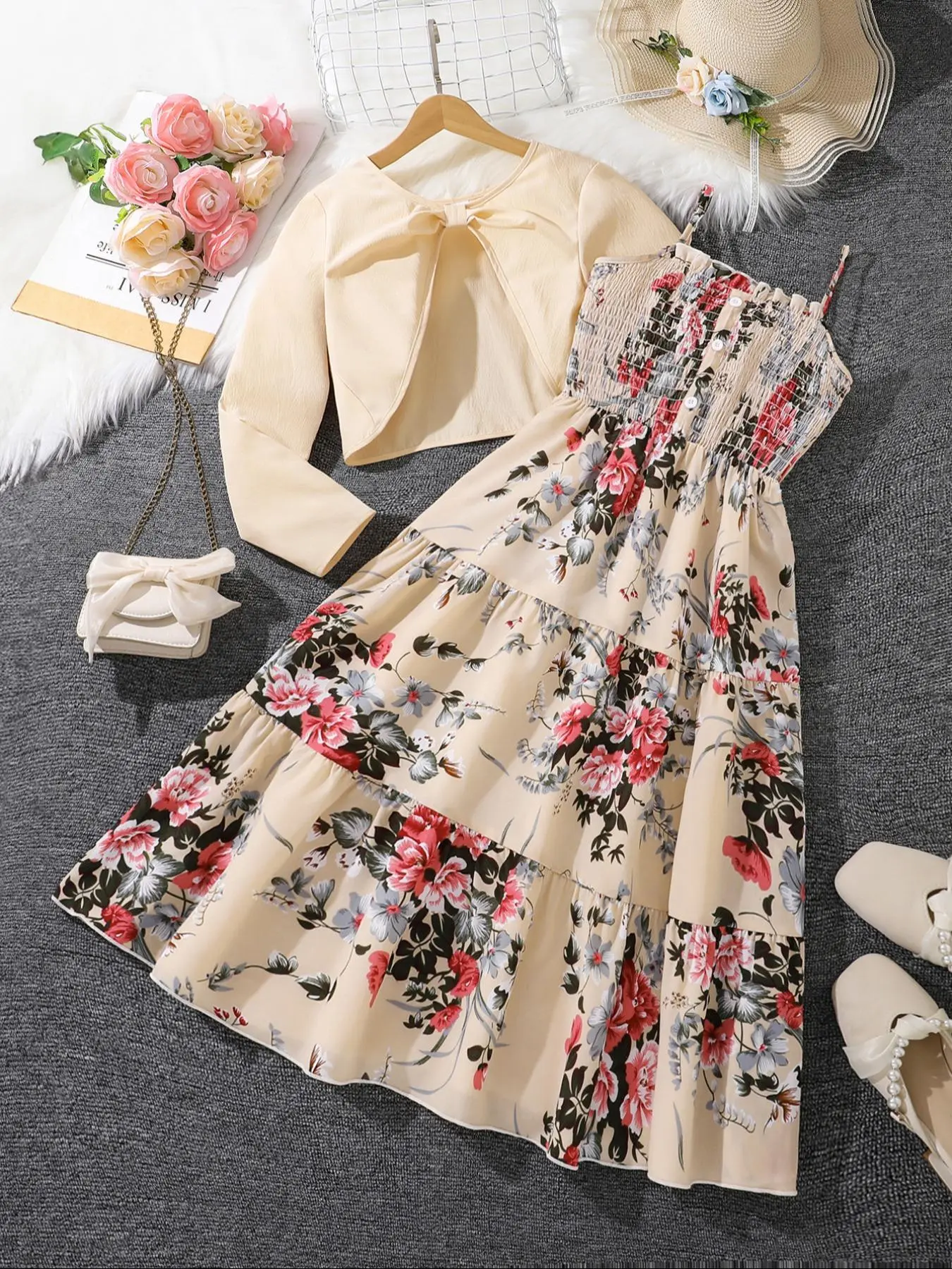 white christmas dresses Fruity Summer Print Off-The-Shoulder Crop Top main image 1