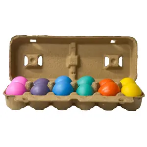 Confetti Eggs Cascarones - 12 Pre-Filled Colorful Party Fun Eggs for Easter Birthday Celebrations