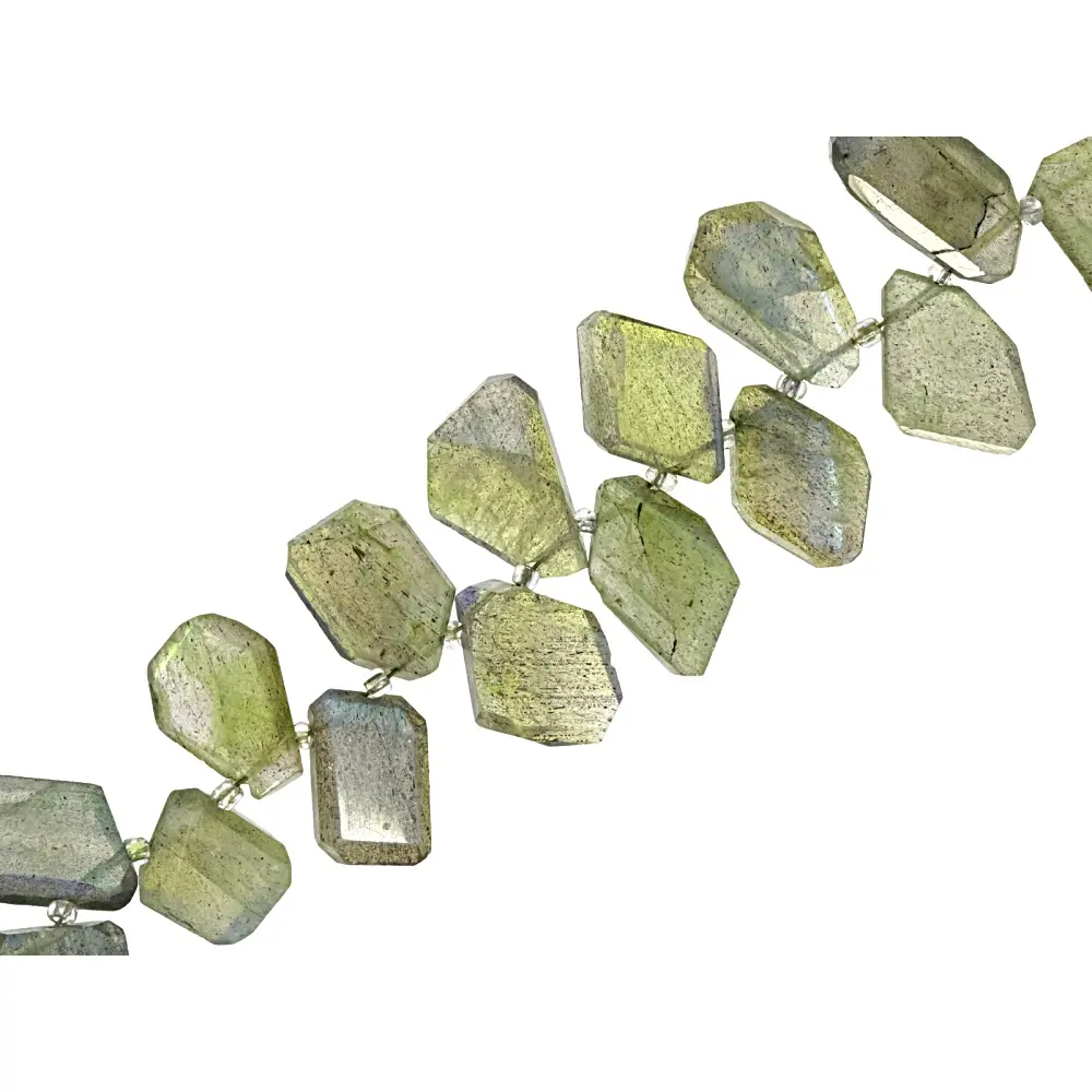 JTV Labradorite Faceted Assorted Shape Bead Strand Approximately 8.5-9.5" in Length