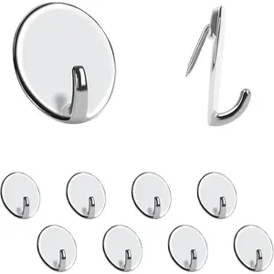 Cubicle Hooks, Cubicle Accessories Hooks for Fabric Wall,10 Pack Cubicle Clips Cubicle Coat Hook Cubicle Picture Hangers for Office Home Kitchen, File Pockets, Hats, Purses, Bags Silver