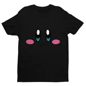 Kirby Face Classic Retro Gaming V1 Premium Unisex T-shirt | Character Art | Gifts for Him, Her, Game Collectors and Arcade Game Fans