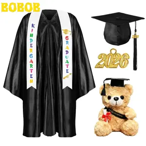 7 Pcs Kindergarten Graduation Gown Cap 2026 Preschool Graduation Accessories Stole Tassel Sash Charm Bear Gifts