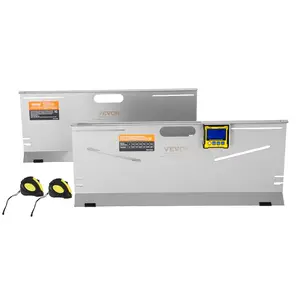 VEVOR Wheel Alignment Tool, 2-Pack Toe Plates, Camber/Caster/Toe Gauge 0.1 °   Accuracy, Stainless Steel Tool Plate, Magnetic Slots and 6 Alignment Rods, Includes 2 Measuring Tapes & Conversion Chart