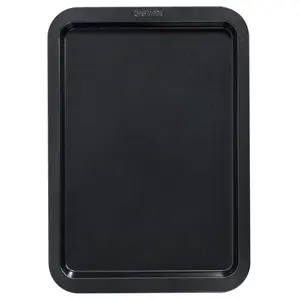 CHEFMADE Baking Sheet Pan, Non-Stick Carbon Steel Rimmed Cookie Sheet Pan for Oven Roasting Meat Bread Jelly Roll Battenberg Pizzas Pastries (Black)