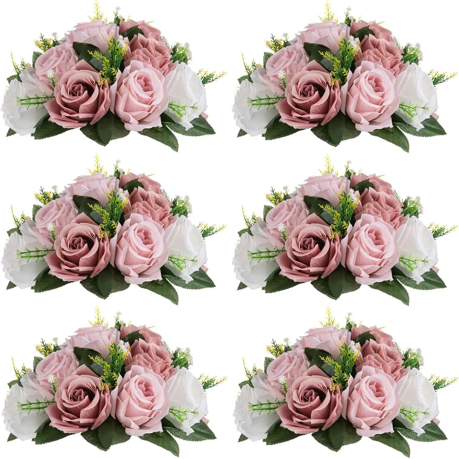 Pink Silk Artificial Flower Ball for Wedding Party Centerpiece Decorations Dusty Rose Floral Arrangement Kissing Bouquet