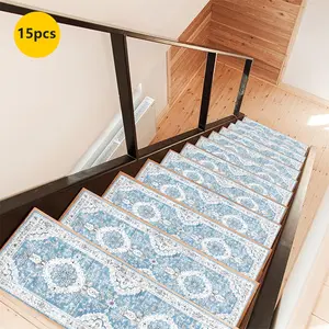 Non-Slip Stair Carpet, Step Protection Carpet, Decorative Bordered Stair Mat for Home Decoration & Bedroom Accessories, Home Decor Rugs - Suitable for Indoor, Outdoor Stairs & Multiple Scenarios