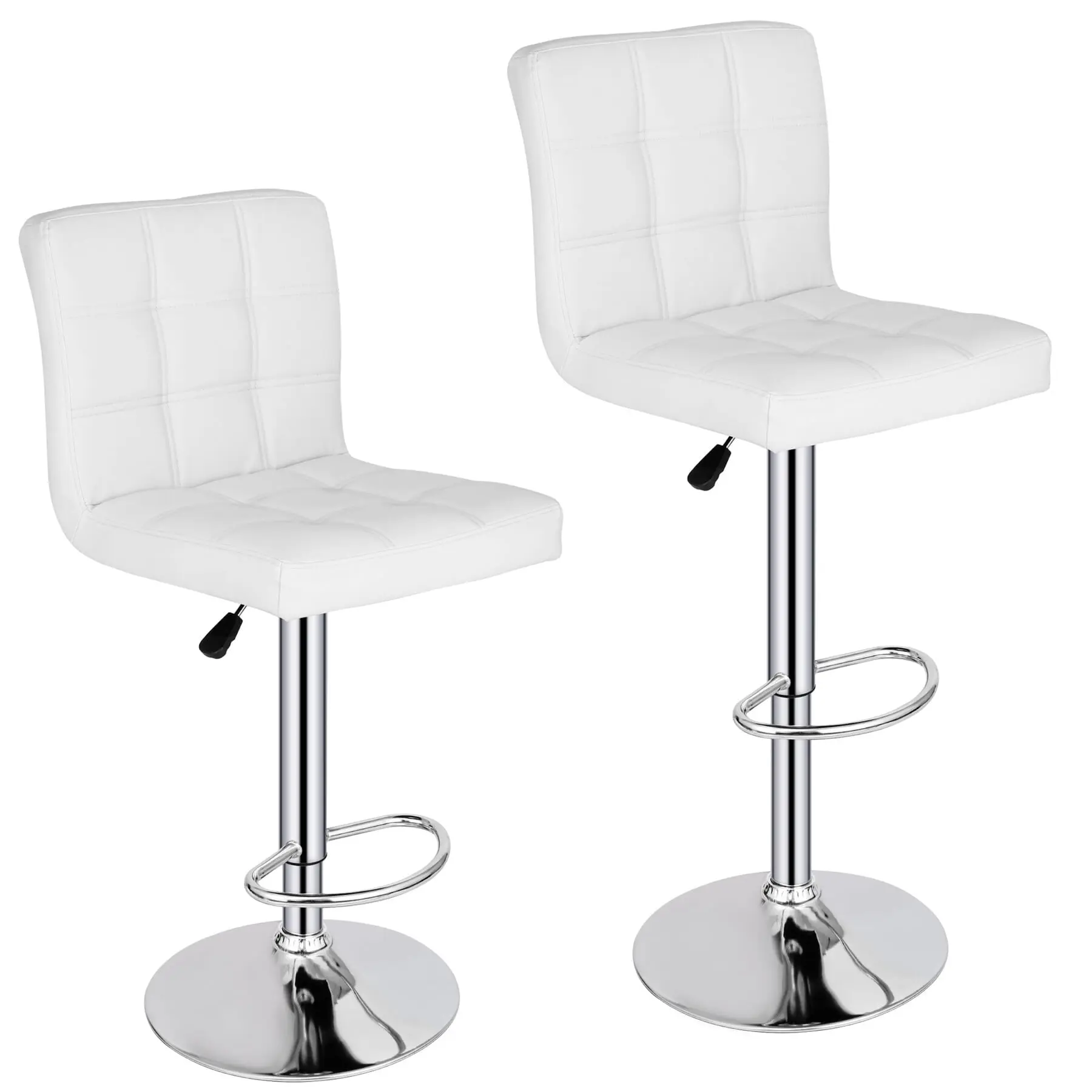 Segawe 2-Piece Armless Legged Chair Set - 360-Degree Swivel, Hydraulic Lever, 24-32 in Adjustable Height Chairs for Indoor Spa, Patio Bar