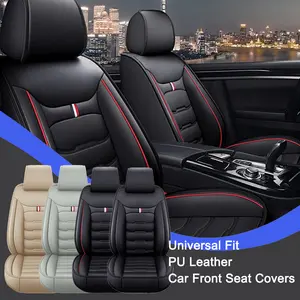 Car Seat Covers Front Seat,Universal Leather Seat Covers For Most Vehicles SUV Small Pick-up Truck, Full Coverage Automotive Seats Protector For Nissan/Altima /Sentra/Honda /Accord/Civic/Toyota/Tacoma/Sorento/Hyundai