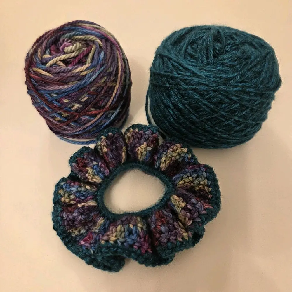CROCHET SCRUNCHIE - Twilight / Multicolored Scrunchie - Limited Quantity- Crochet Hair Accessory