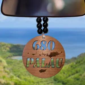 Palau Ornament - 1/4 Inch Thick Wood Cherry Hickory Mahogany Unfinished 4 inches & 4.5 Inches Stylish Accessory