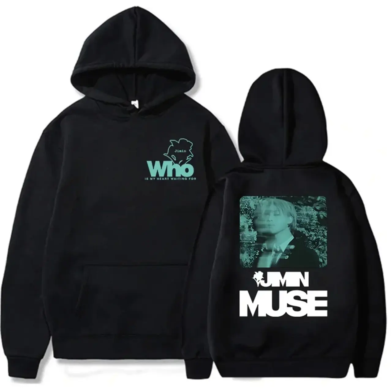 Jimin Muse Who is my heart waiting for a hoodie Korean band member graphic interesting graphic sweater woman chandal PACTEAM MBH RMA