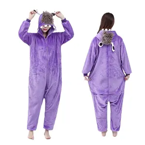 Carnival Kigurumi Purple Haired Monster Pajamas Party Cosplay Costume Halloween Onesies Adult Cartoon Christmas Sleepwear