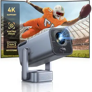 Mini-Projector with WiFi and , ?600ANSI/Electric Focus?  1080P 4K Portable-Outdoor-Movie-Projector, 270?Adjustable Stand/Auto Keystone,  -Proyector for Phone/TV Stick