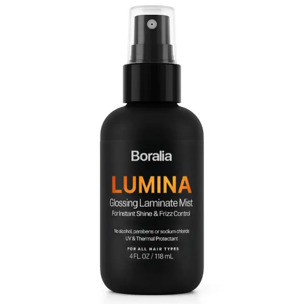 Boralia LUMINA Glossing Laminate Mist - Anti-frizz, Shine Boost, Heat Protection, Spray Form, All Hair Types